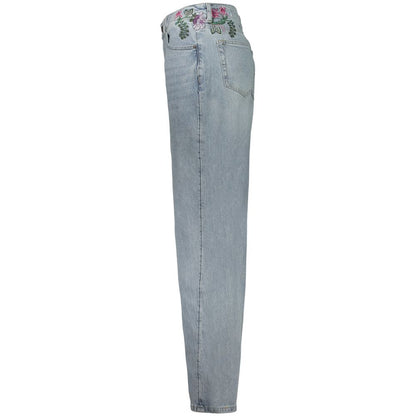 Desigual Blue Cotton Straight-Leg Jeans
