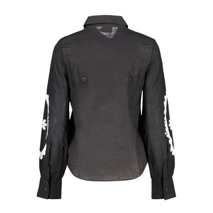 Desigual Black Cotton Pattern Shirt