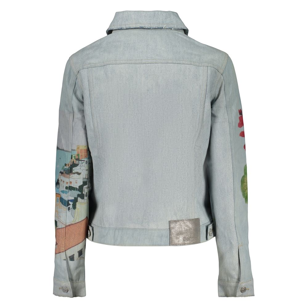 Desigual Azzurro Cotton Women Jacket