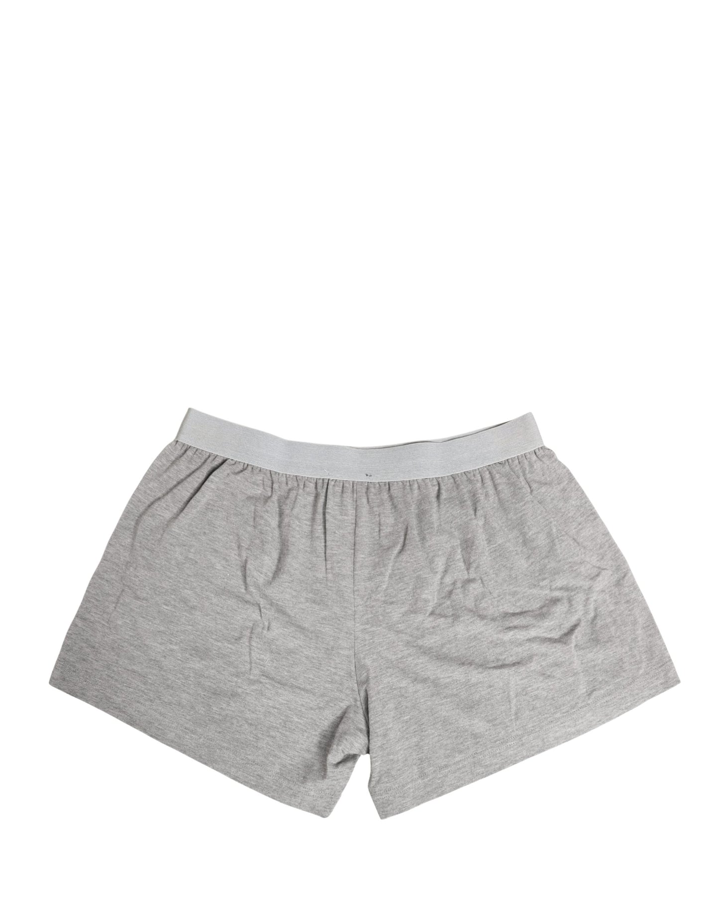 Dolce & Gabbana Gray Logo Waistband Cotton Men Boxer Underwear