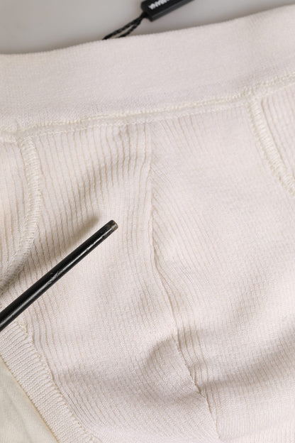 Dolce & Gabbana Off White Logo Silk Men Briefs Underwear