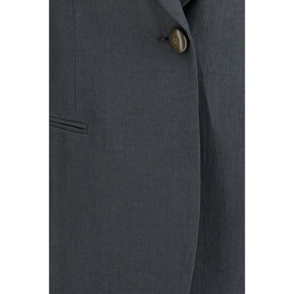 Giorgio Armani Brown Linen Jackets And Coat