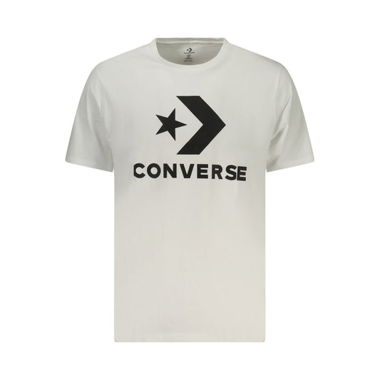 Converse White Cotton Men T-Shirt
