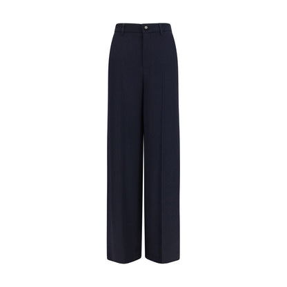 Gucci Blue Viscose Casual Pants