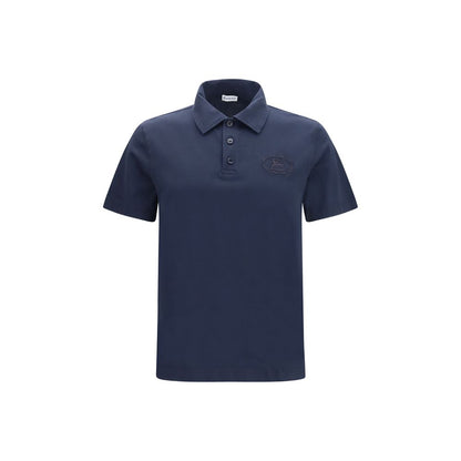 Burberry Blue Cotton Polo Shirt