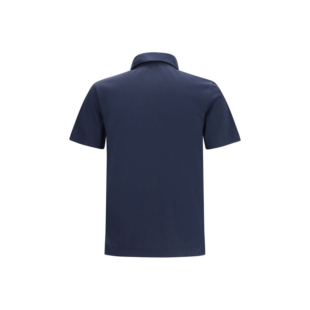 Burberry Blue Cotton Polo Shirt