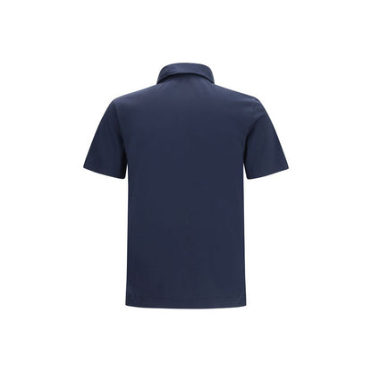 Burberry Blue Cotton Polo Shirt