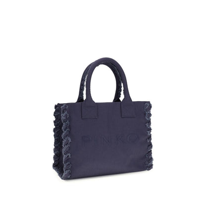 PINKO Blue Cotton Shoulder Bag