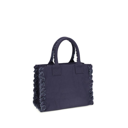 PINKO Blue Cotton Shoulder Bag