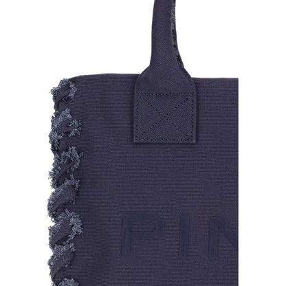 PINKO Blue Cotton Shoulder Bag