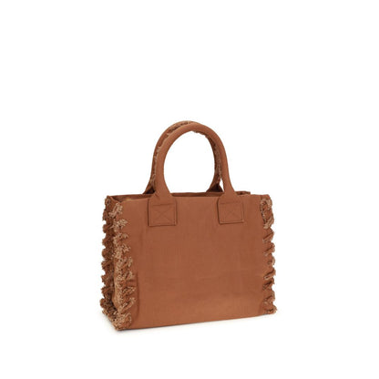PINKO Brown Cotton Shoulder Bag