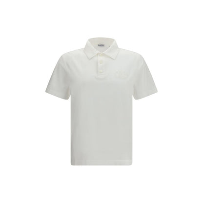 Burberry White Cotton Polo Shirt