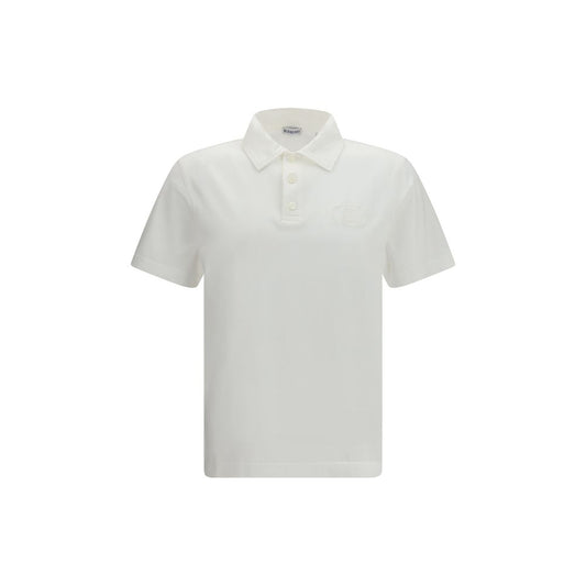 Burberry White Cotton Polo Shirt