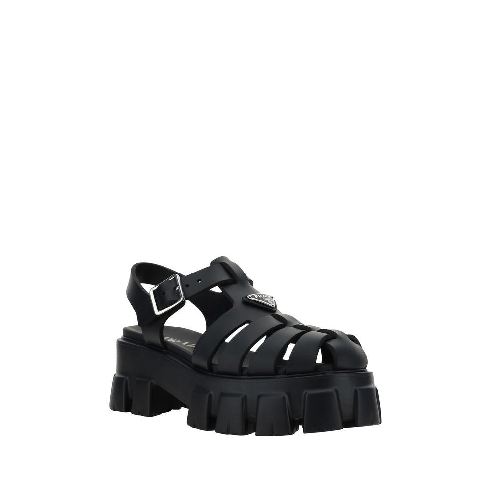 Prada Black Acetate Platform Sandals