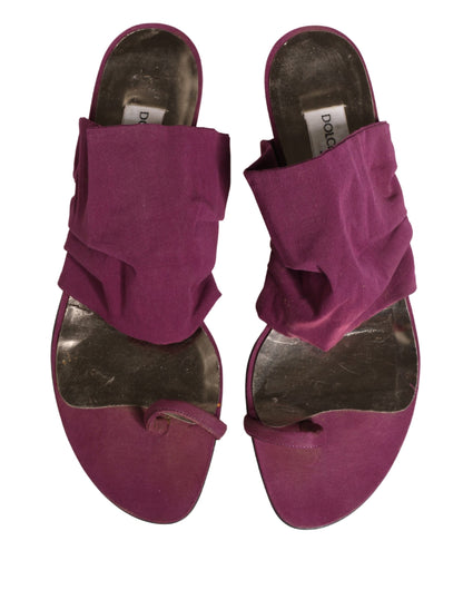 Dolce & Gabbana Violet Heels Sandals Shoes