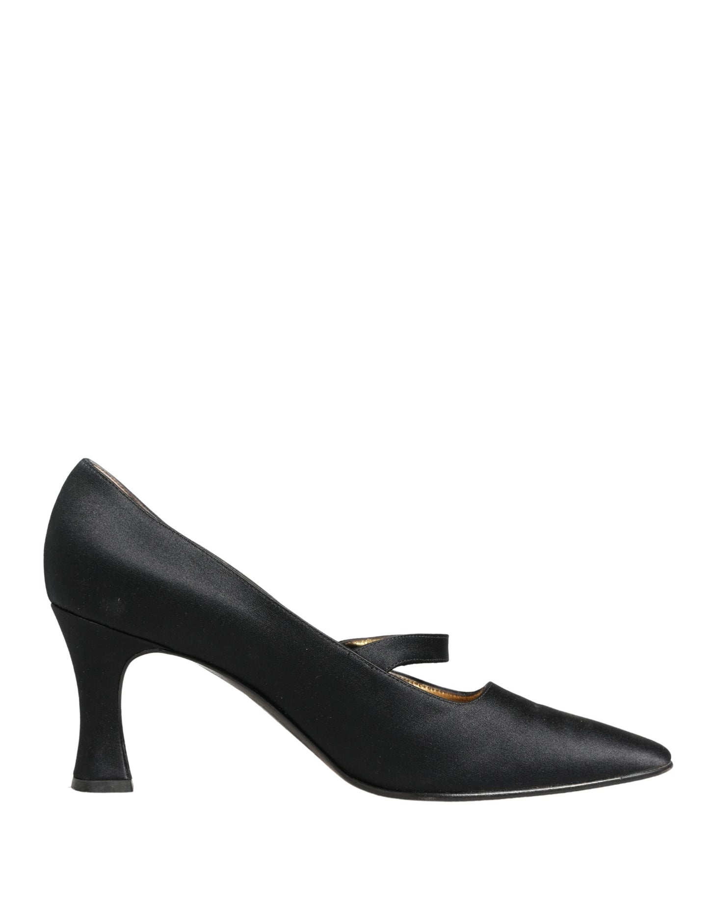 Dolce & Gabbana Black Satin Mary Jane Pumps Shoes