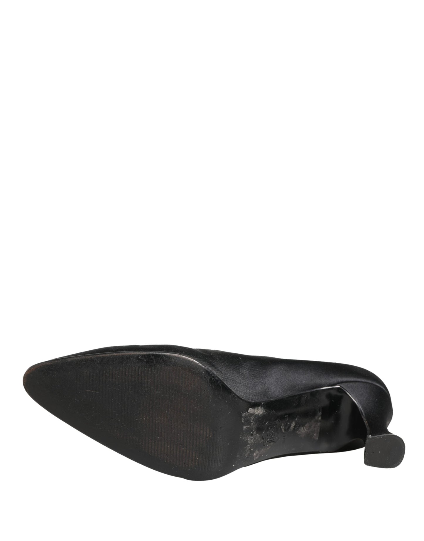 Dolce & Gabbana Black Satin Mary Jane Pumps Shoes