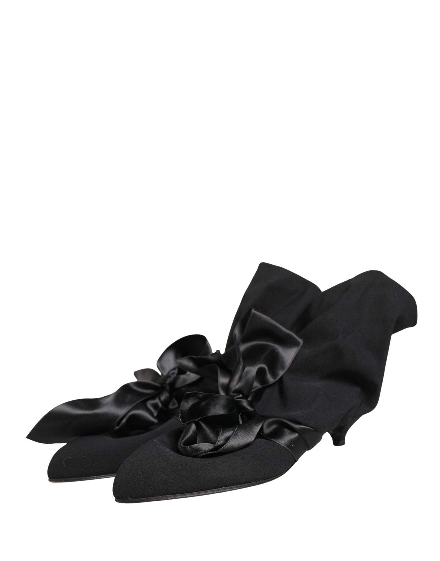 Dolce & Gabbana Black Suede Ankle Boots Shoes