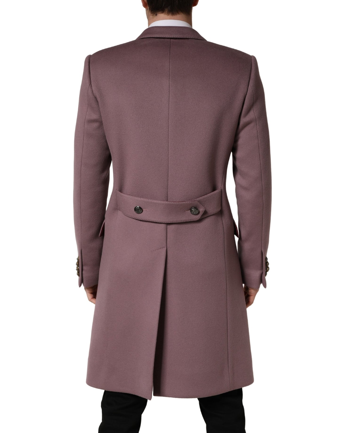 Dolce & Gabbana Brown Double Breasted Men Trench Coat Jacket