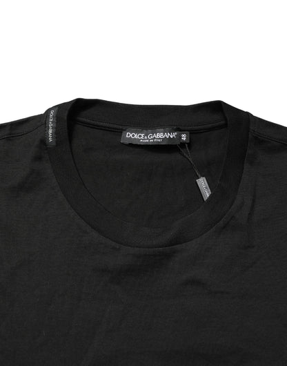 Dolce & Gabbana Black Crew Neck Sleeveless Tank Top T-shirt