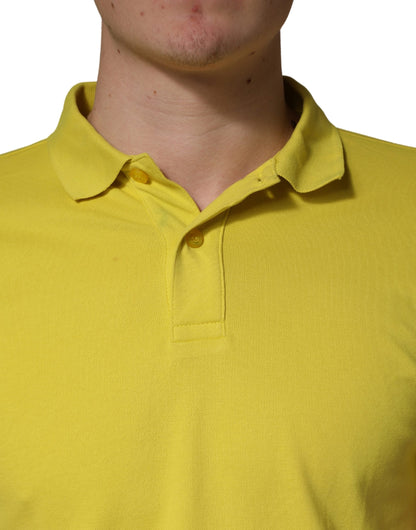 Invicta Yellow Short Sleeve Pique Men Cotton Polo Shirt T-shirt