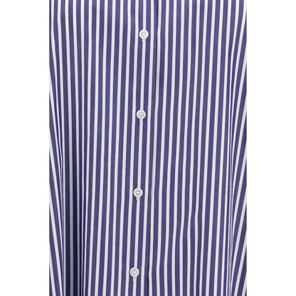 Max Mara Blue Cotton Pattern Shirt