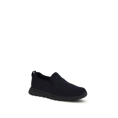 Prada Blue Fabric Low Top Sneakers