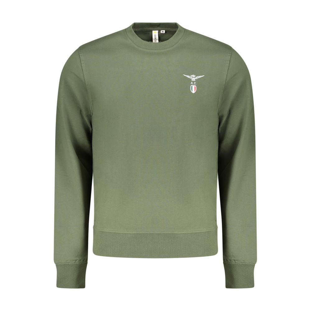 Accademia Militare Verde Cotton Mens Sweatshirt