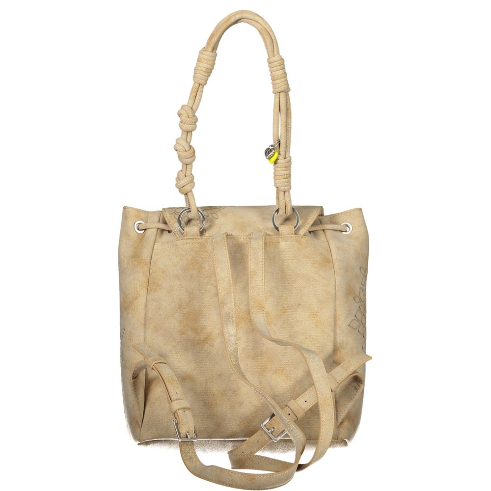 Desigual Beige Polyurethane Women Backpack