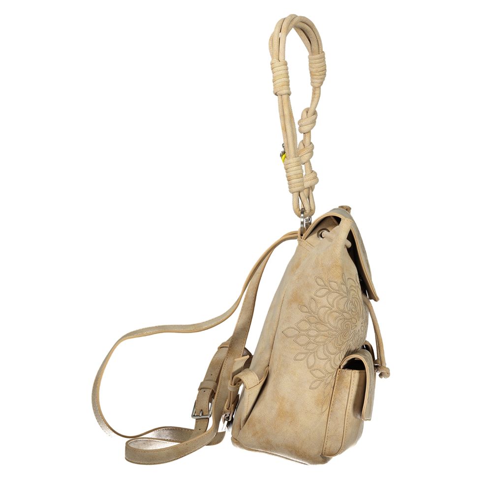 Desigual Beige Polyurethane Women Backpack