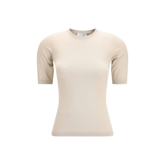 Max Mara Beige Viscose T-Shirt