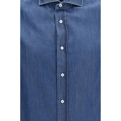 Brunello Cucinelli Blue Denim Shirt
