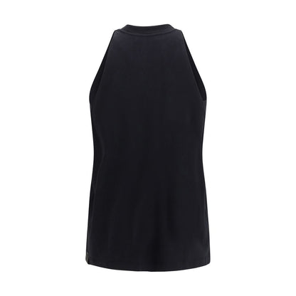 Darkpark Black Cotton Tank Tops