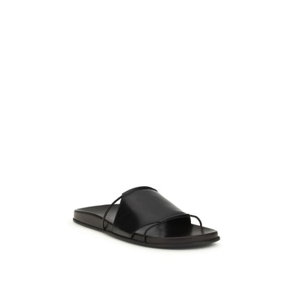 The Row Black Lamb Ovis Aries Aries Sandals
