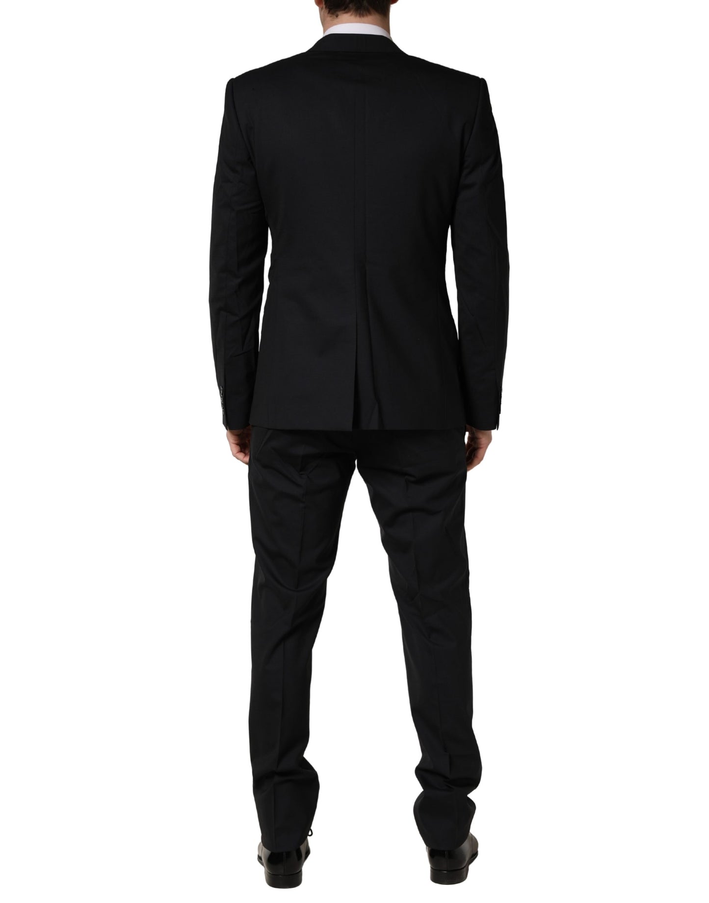 Dolce & Gabbana Black Wool 2 Buttons Formal 3 Piece Men Suit