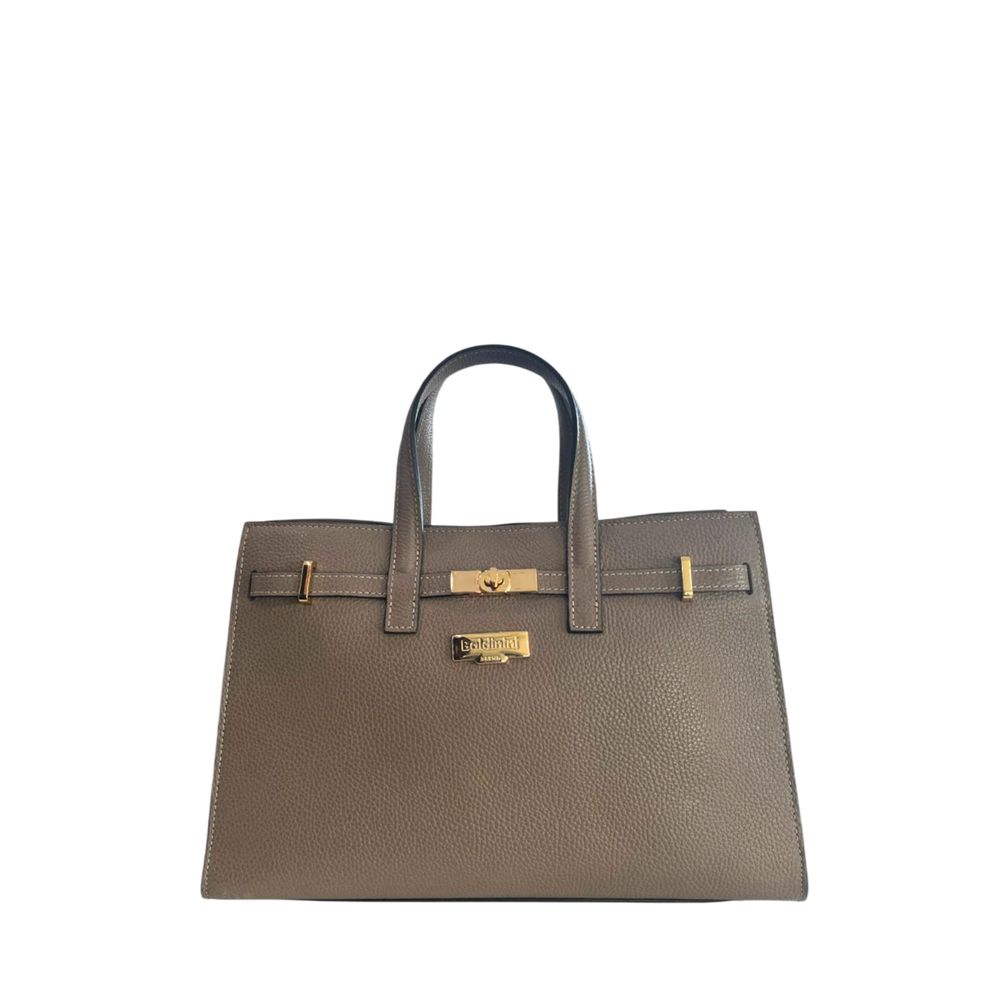 Baldinini Trend Brown Cowhide Shoulder Bag