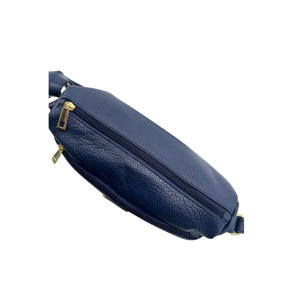 Baldinini Trend Blue Cowhide Crossbody Bag