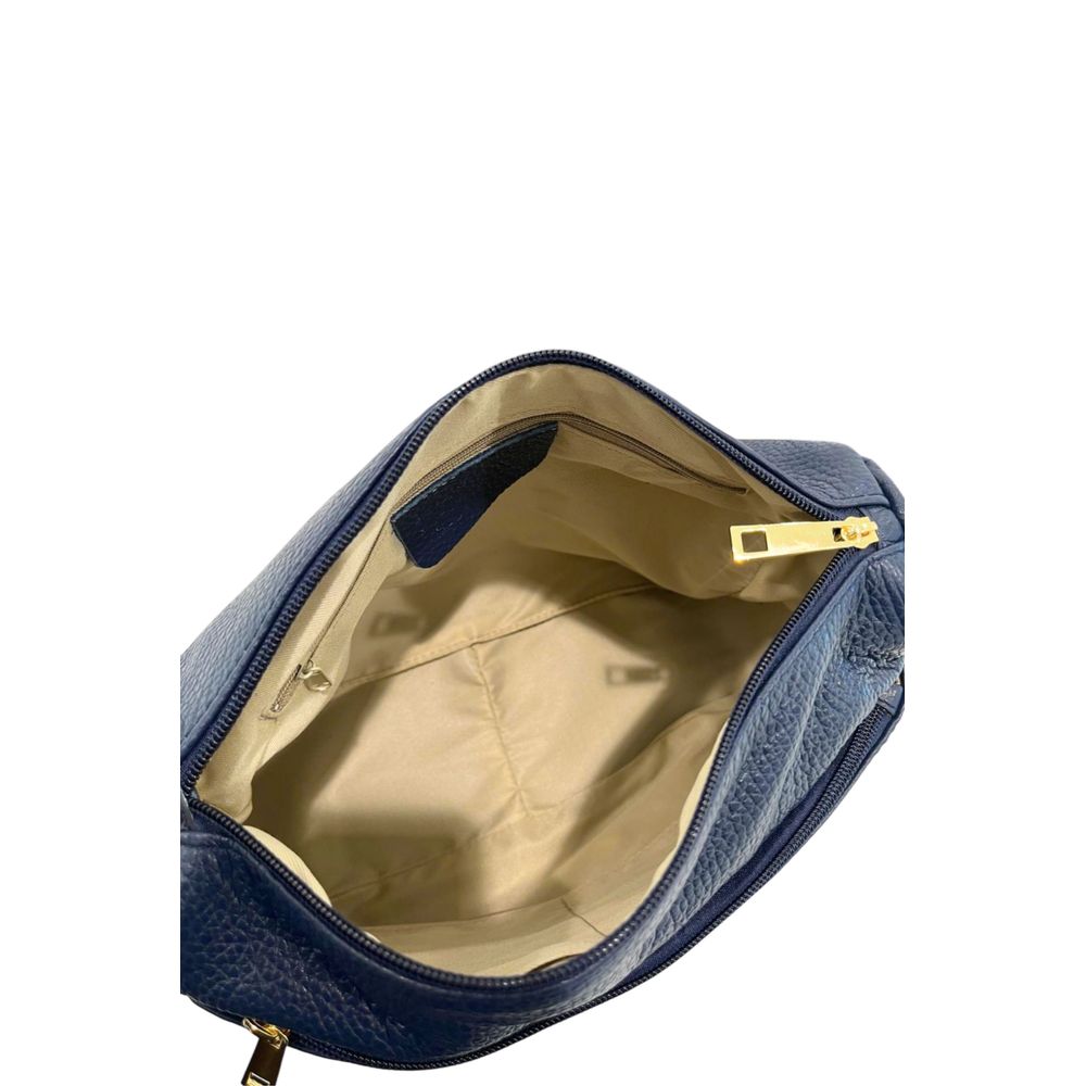 Baldinini Trend Blue Cowhide Crossbody Bag