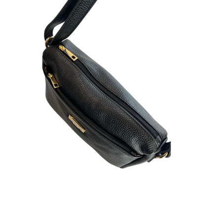 Baldinini Trend Black Cowhide Crossbody Bag