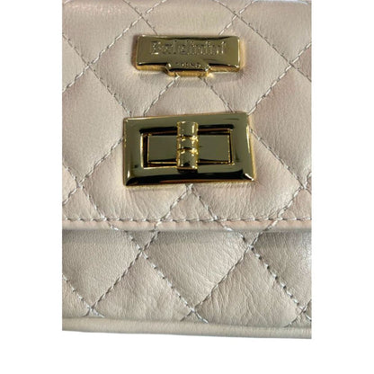 Baldinini Trend Beige Cowhide Crossbody Bag