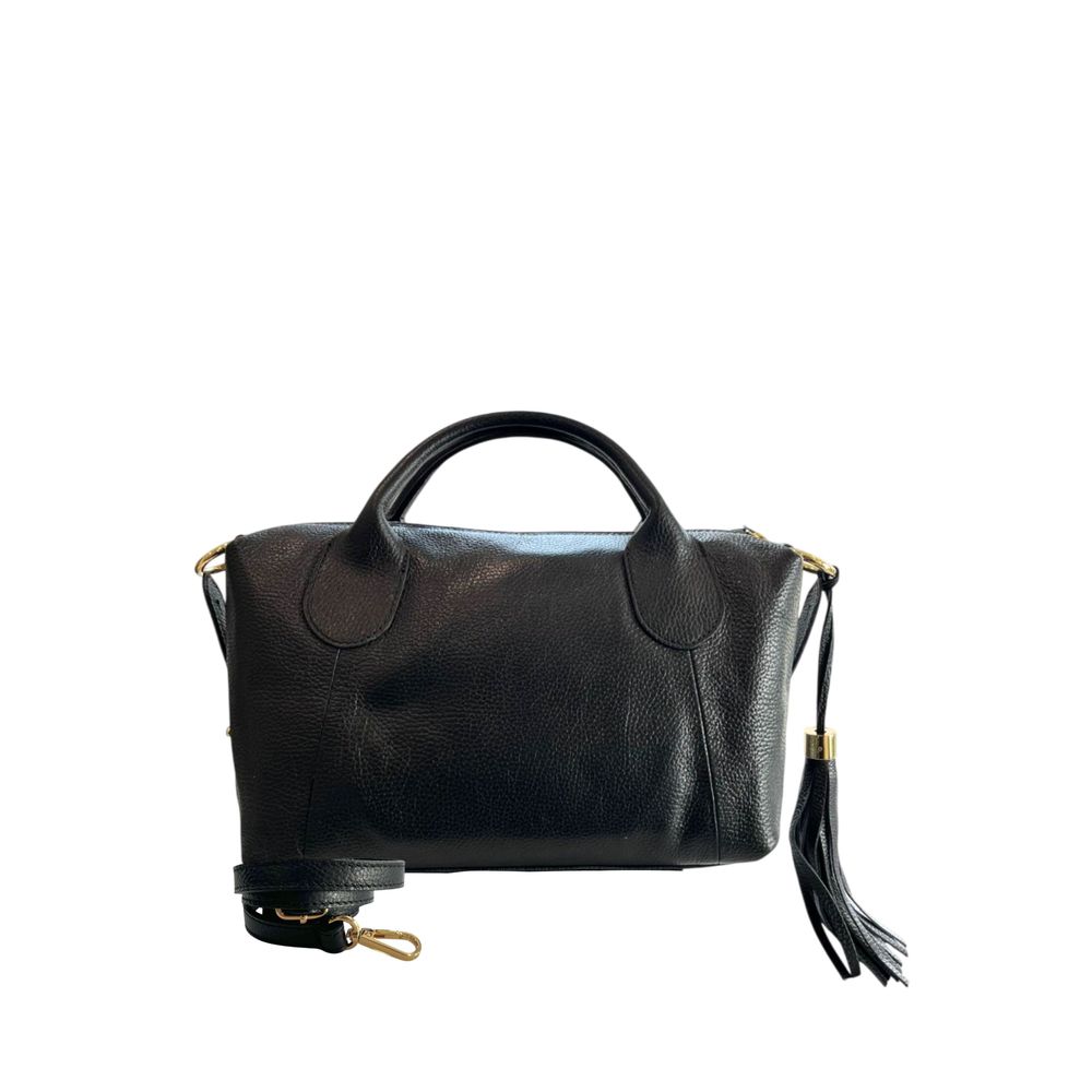 Baldinini Trend Black Cowhide Shoulder Bag