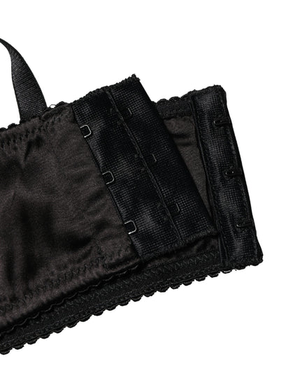 Dolce & Gabbana Black Semi-Pad Underwire Balconette Bra Underwear