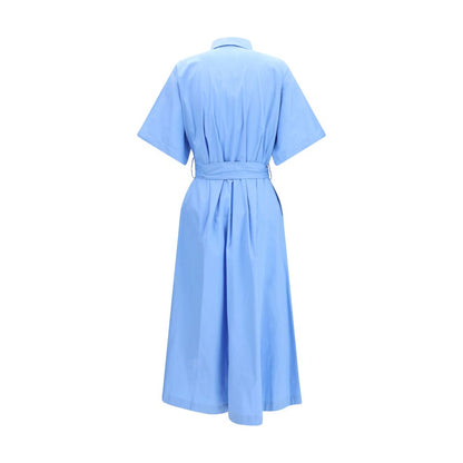 Ella Blue Cotton Casual Dress