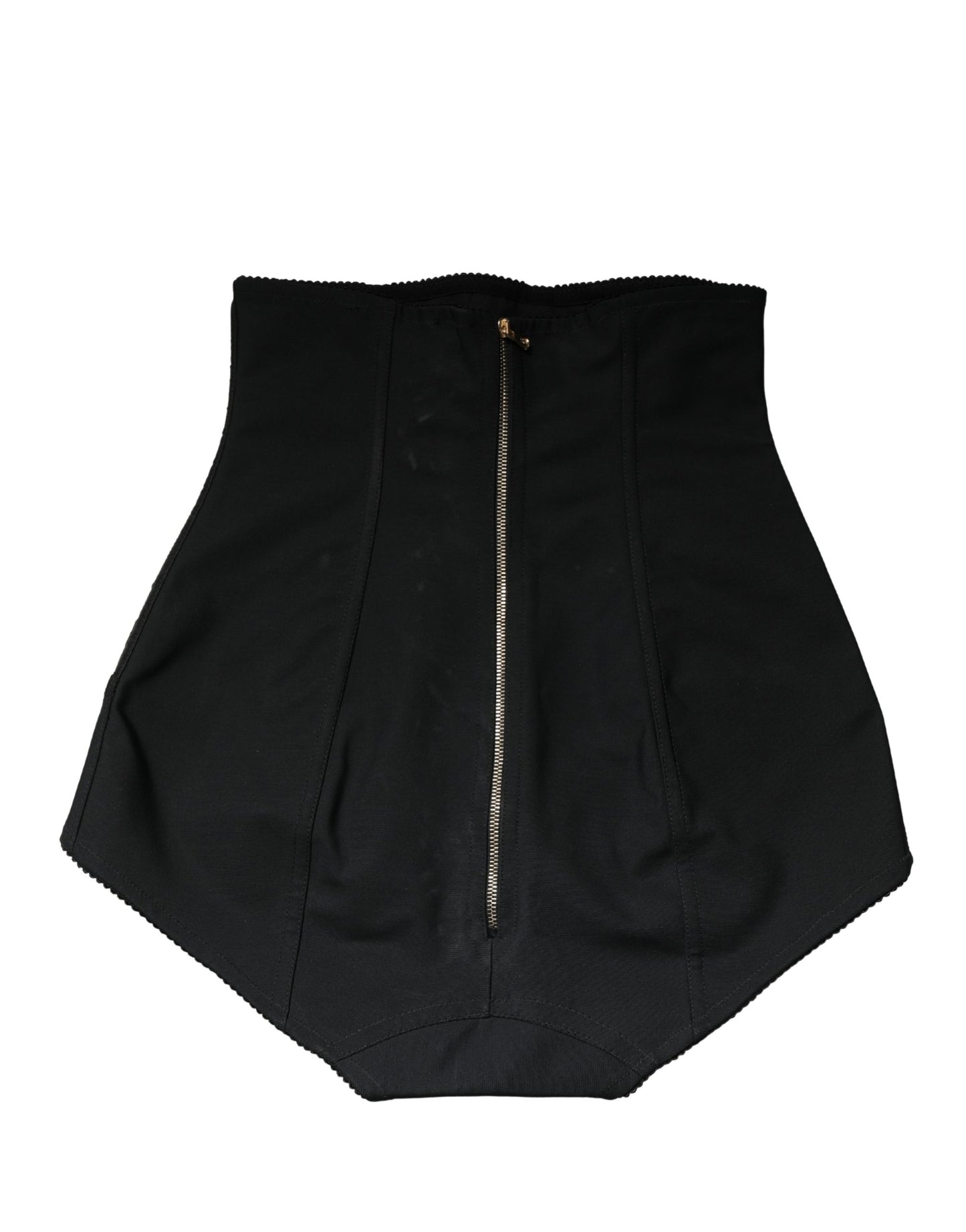 Dolce & Gabbana Black Silk Blend High Waist Girdle Panty Underwear