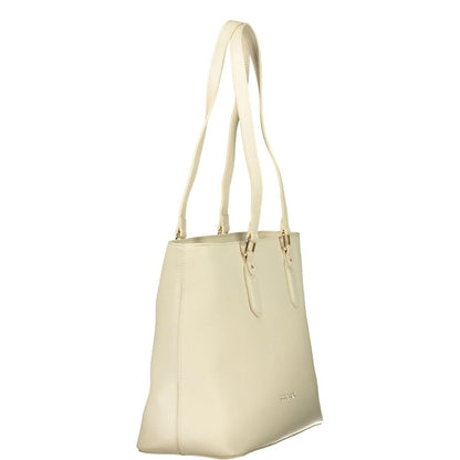 Mario Valentino Beige Polyethylene Handbag