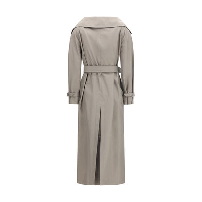 Max Mara Gray Cotton Trench Coat
