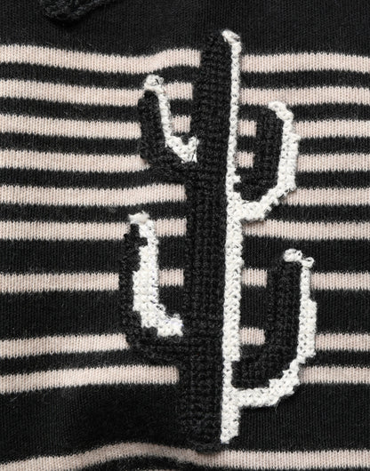 Dolce & Gabbana Multicolor Cashmere Striped CrewNeck Sweater