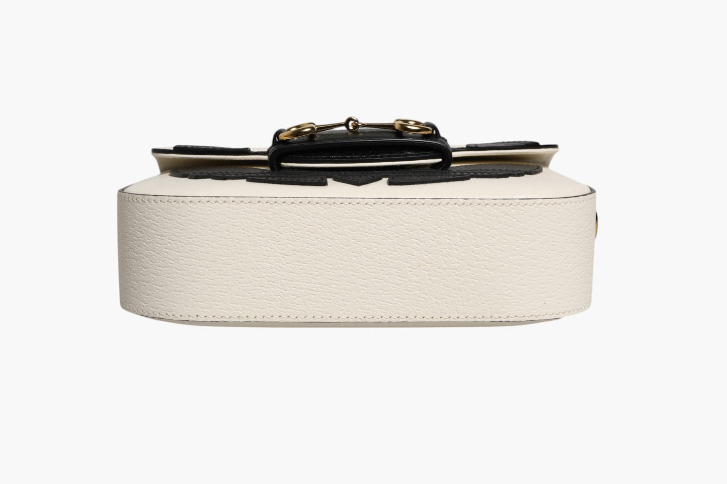 Gucci x Adidas Horsebit 1955 White Black Calfskin Leather Shoulder Bag