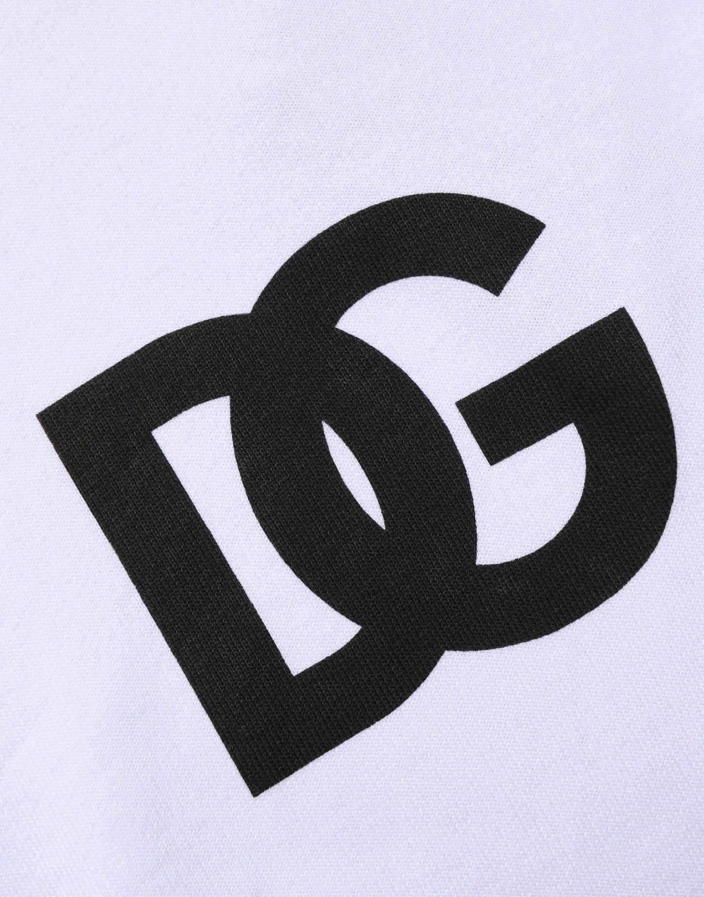 Dolce & Gabbana White Logo Print Cotton Hooded Sweatshirt Sweater
