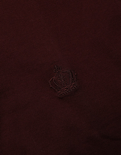 Dolce & Gabbana Maroon Collared Short Sleeves Polo T-shirt